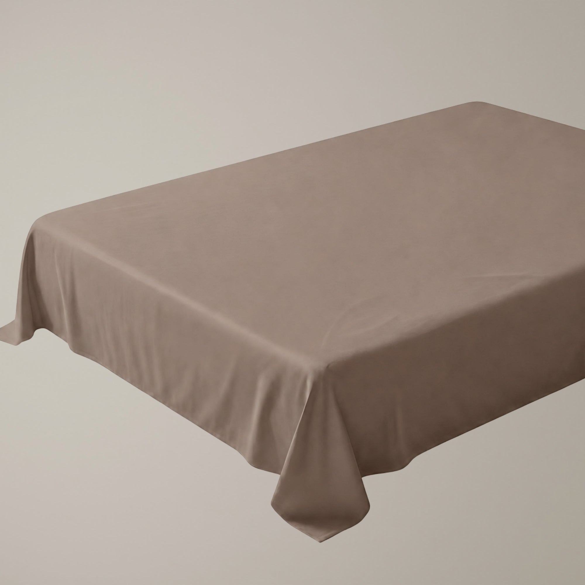 Finole Bettlaken in Eucalyptus, Bettwäsche auf dem Bett aus ägyptischer Baumwolle / Egyptian cotton bed sheet #Farbe_Eucalyptus