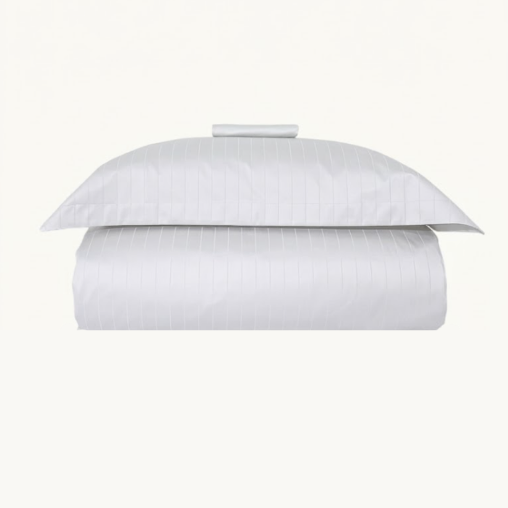 Pinstripes Baumwolle Jacquard White Set